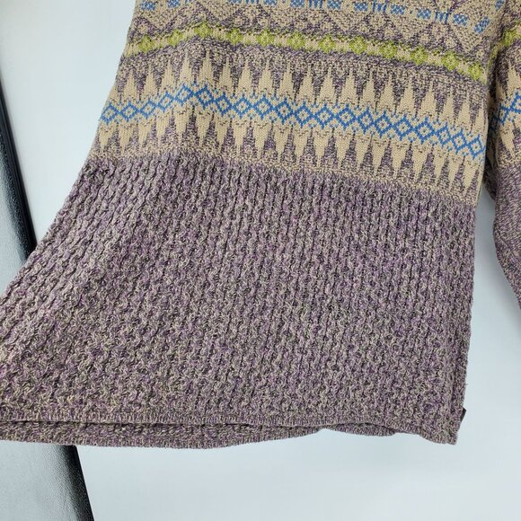 Vintage Woolrich Mock Neck Fair Isle Textured Grandma Sweater Size Medium - Picture 6 of 9